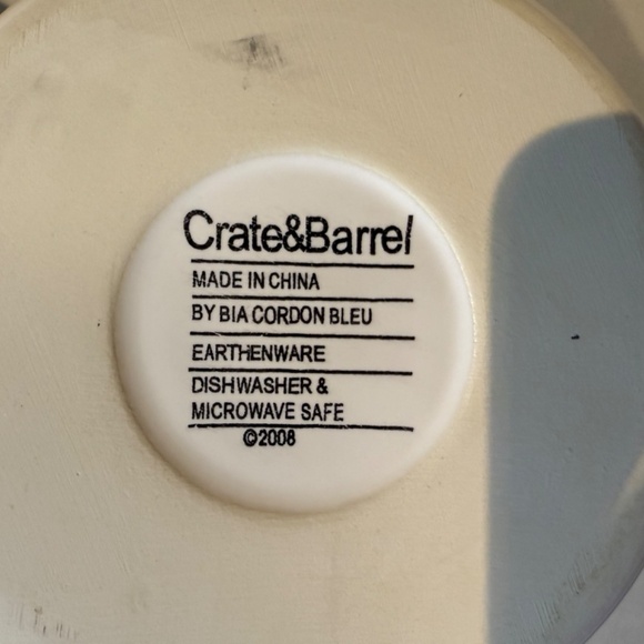 Crate and Barrel Two Popcorn Bowls Ceramic Individual Serving White Lot Of 2 - Picture 7 of 12